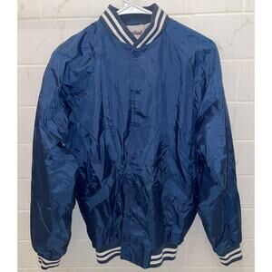 Vintage 1980s Cardinal Bomber Jacket Mens Small S Long Sleeve Blue